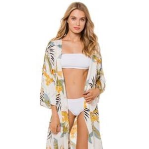Tropical Mid-Length Cover Kimono Subtle Luxury
